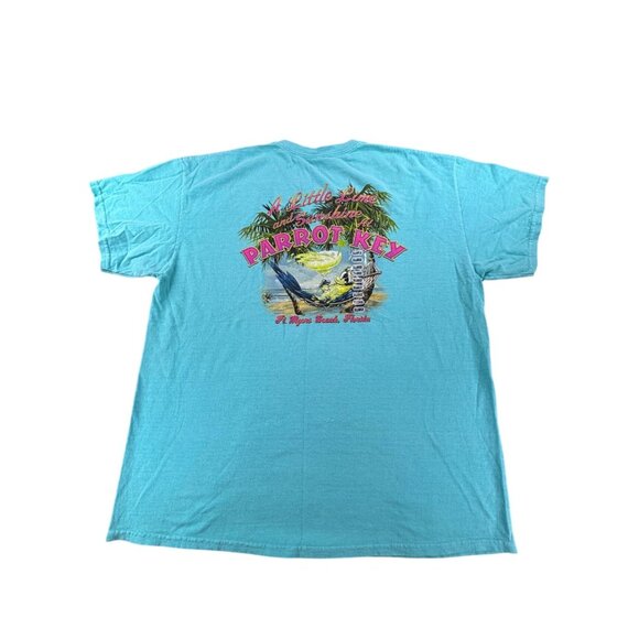 Parrot Key Beach T-Shirt Fort Myers Beach, Florida Turquoise XL - Picture 3 of 8